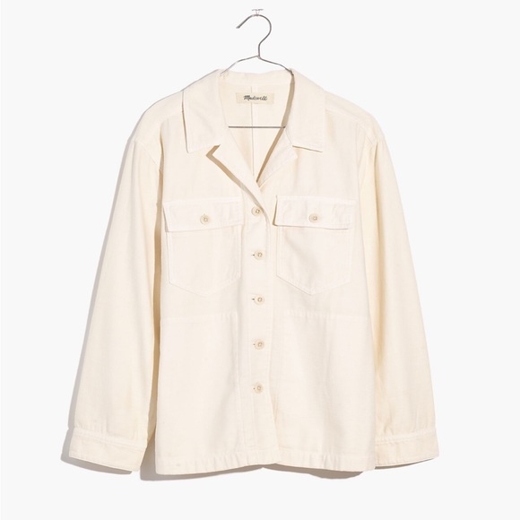 Madewell Drakefield Shirt Jacket in Ecru - Picture 1 of 6